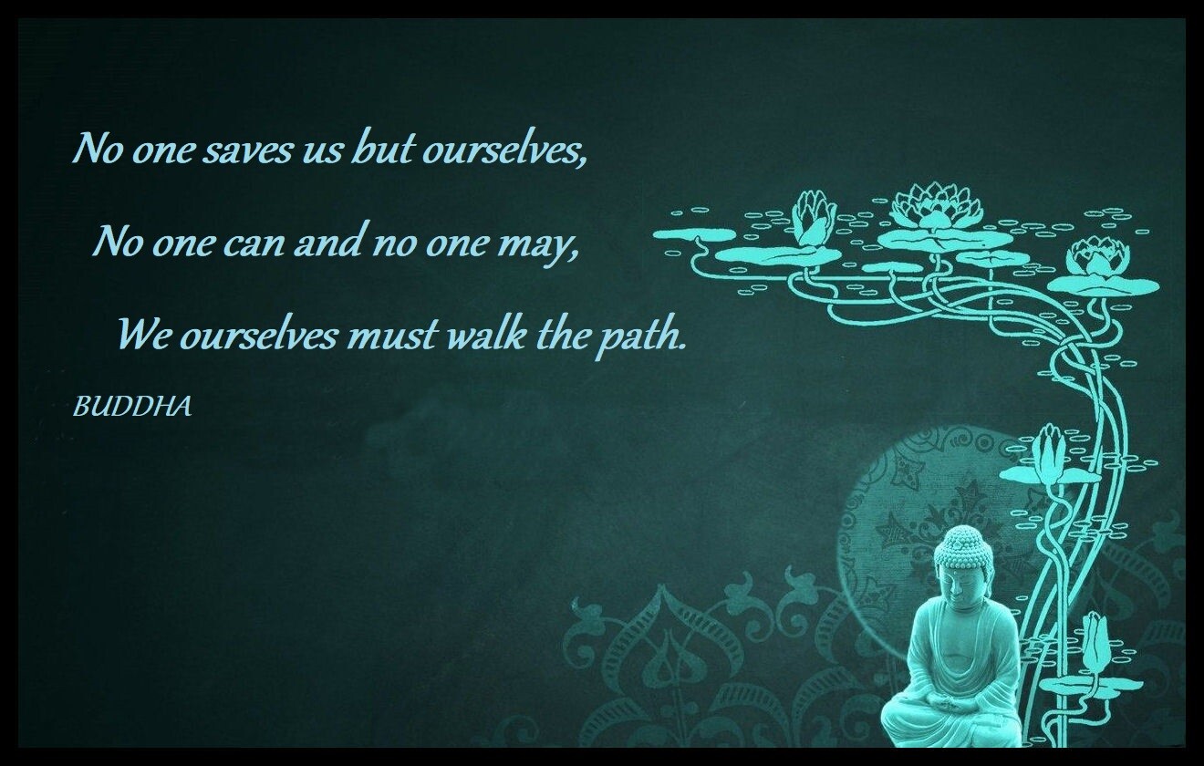 Buddha Quote No One Can Save Us Poster Canvas Print FRIDGE MAGNET 6×8 Large