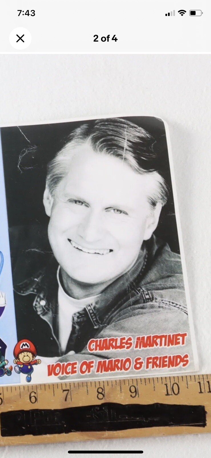 charles martinet autograph / Mario Brother JSA #WPP89901