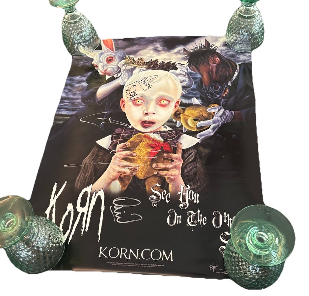 VTG KoRn 2005 See You On The Other Side signed x4 autographed poster