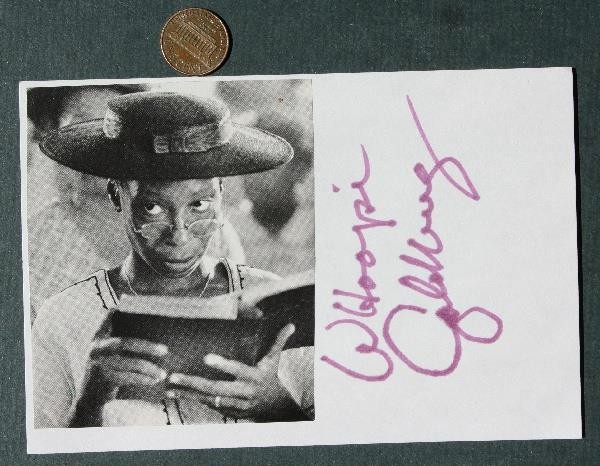 Oscar Winner Whoopi Goldberg Signed Autographed Color Purple Photo Card +