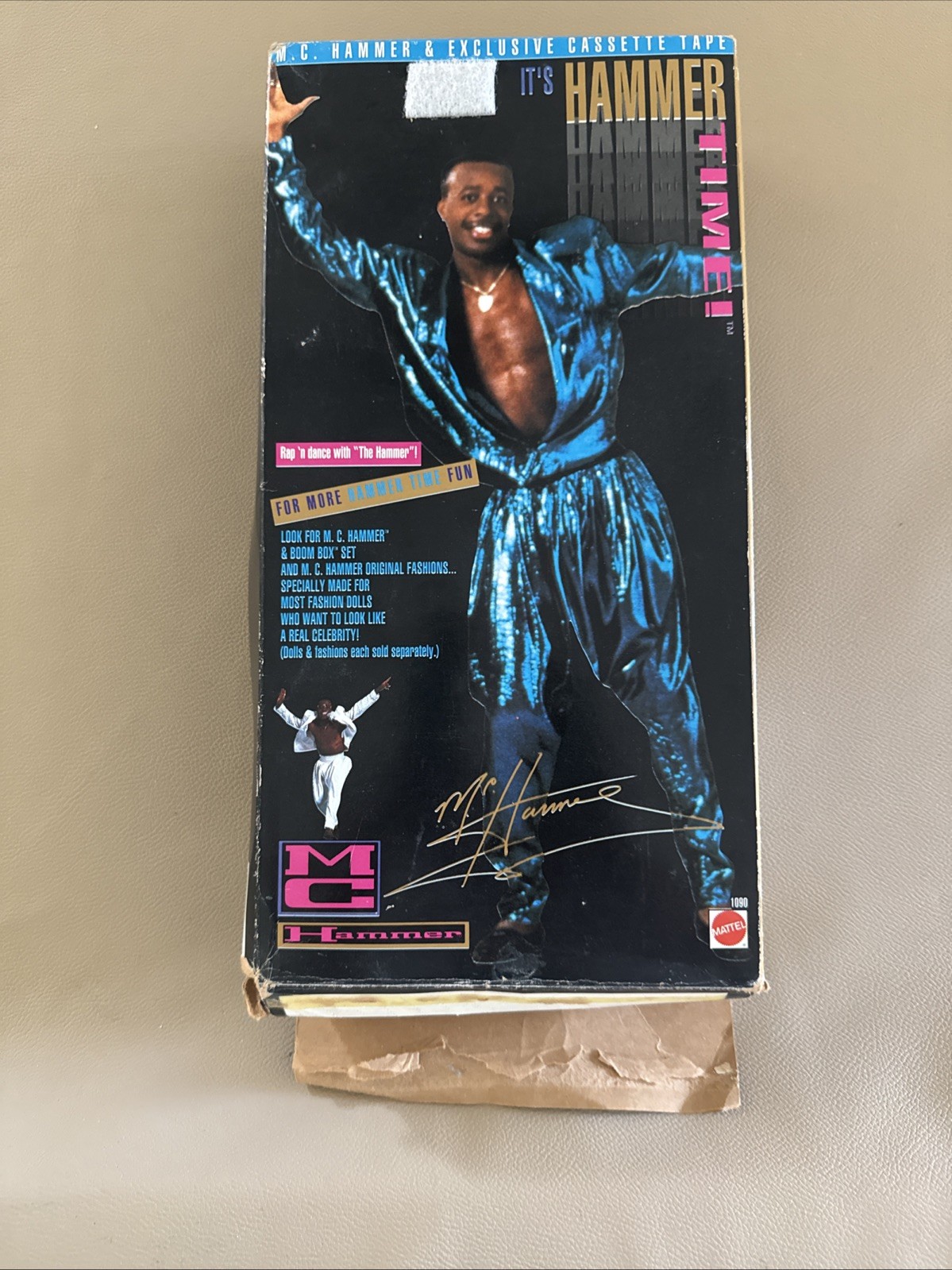 Vintage 1991 Mattel MC Hammer Doll w/ Exclusive Cassette Tape #1090 NR