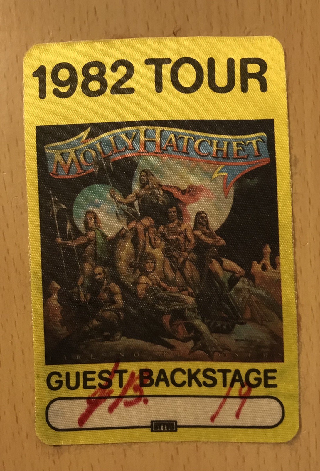 1982 MOLLY HATCHET TAKE NO PRISIONERS TOUR 1/19 SAN DIEGO CONCERT BACKSTAGE PASS