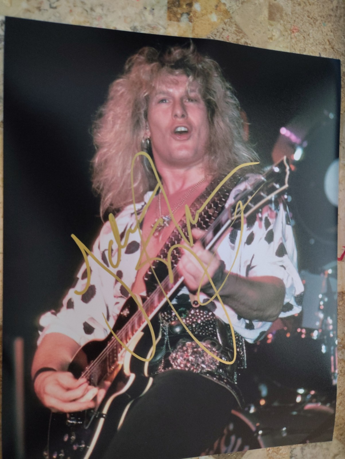 John Sykes Whitesnake Signed 8×10 Thin Lizzy Blue Murder