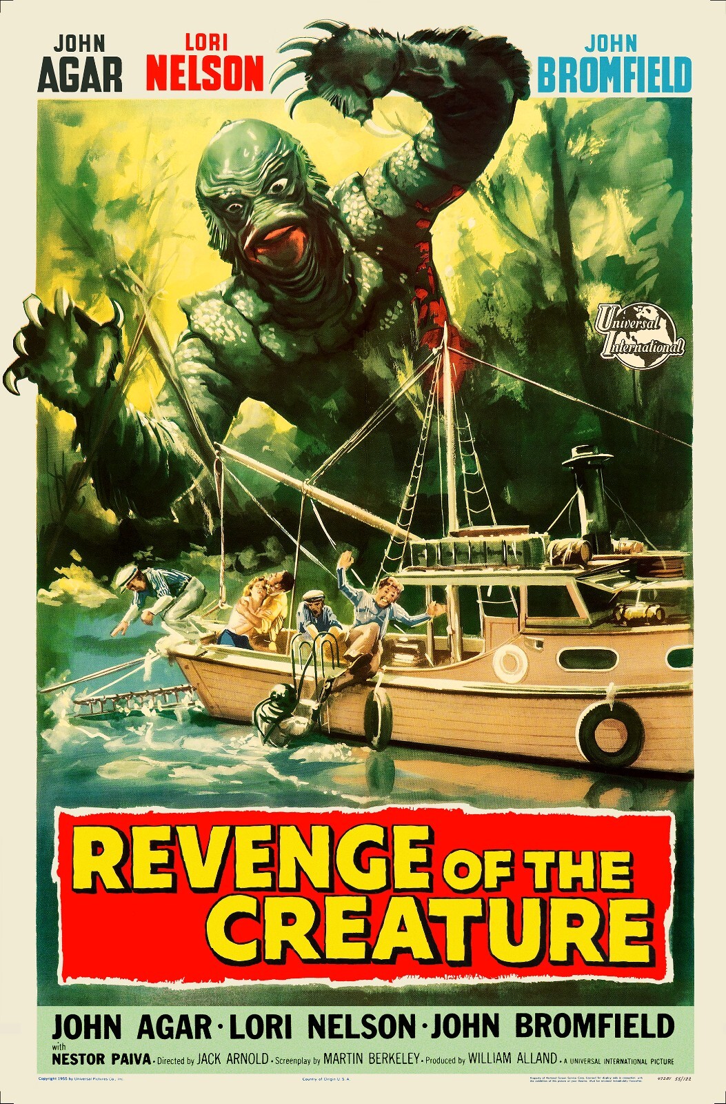 “REVENGE OF THE CREATURE” (1954) ORIGINAL custom one sheet 27″x41″ full size!!