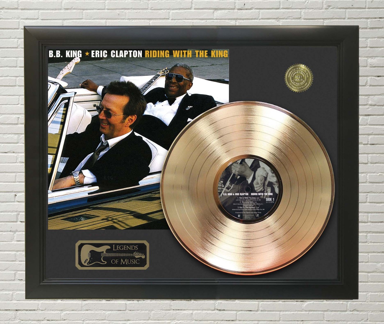 B.B. King and Eric Clapton Gold or Platinum Framed Record Display