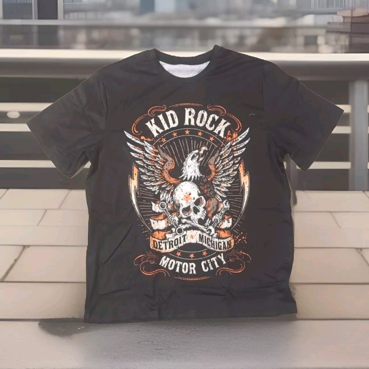Kid Rock Concert Tour T Shirt – Detroit Motor City – Adult Size Large New Rare