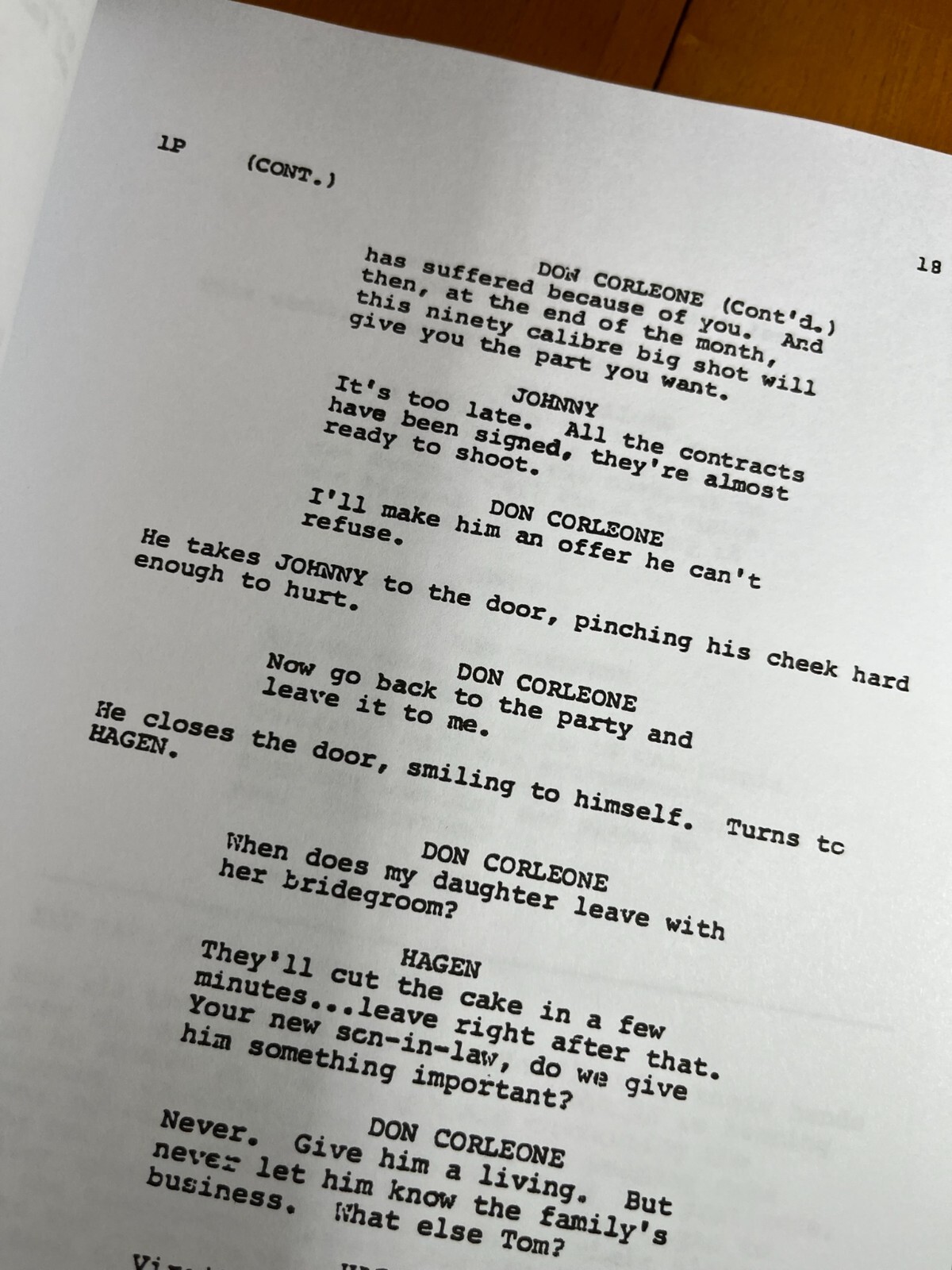 The Godfather Script Signed- Autograph Reprints- 174 Pages- Marlon Brando