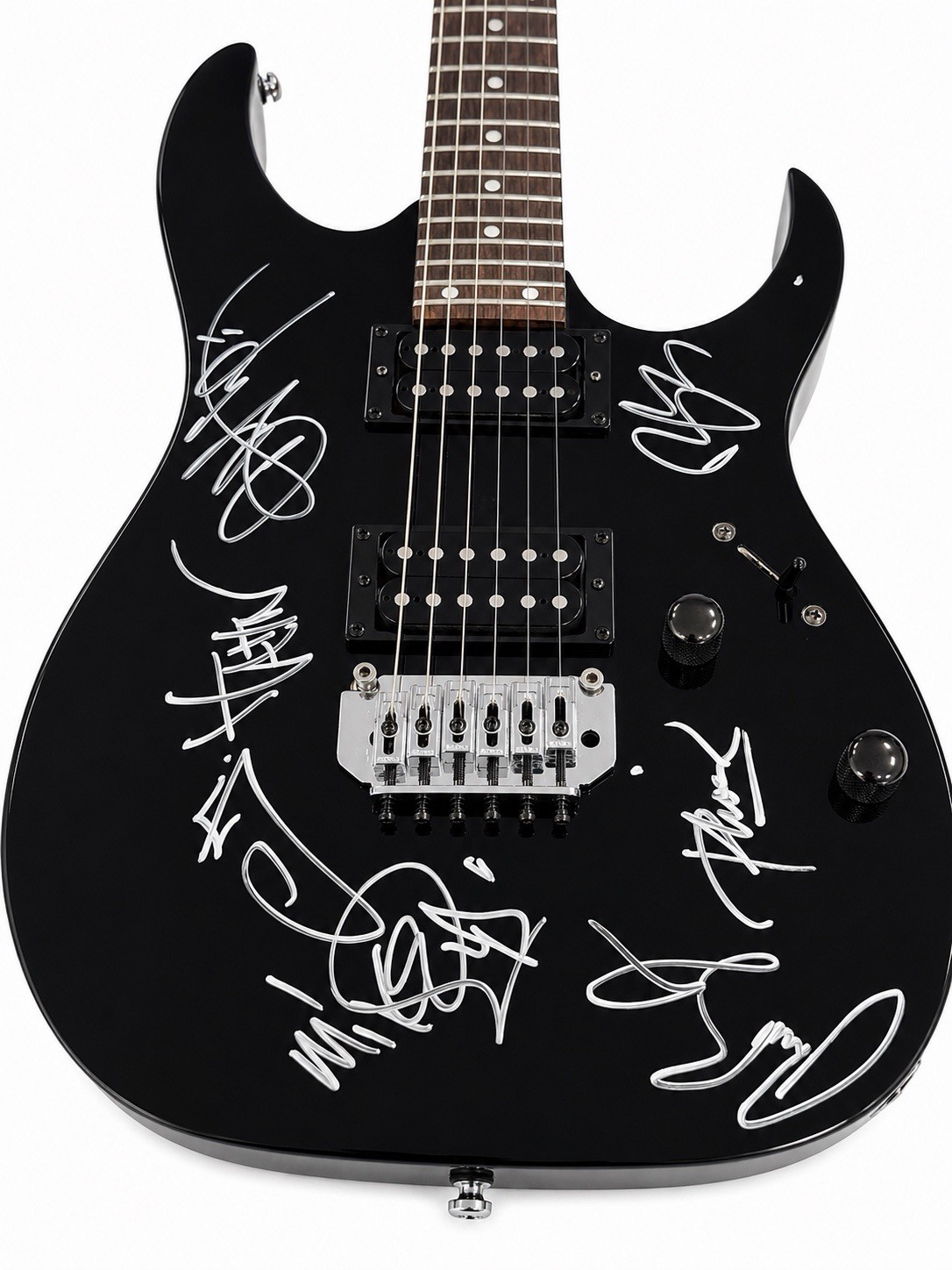 LINKIN PARK Signed Guitar Chester Bennington +5 Full Band Autograph JSA LOA