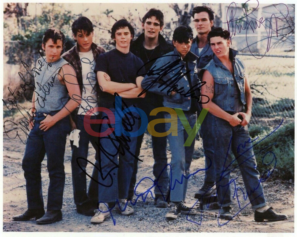 THE OUTSIDERS SIGNED AUTOGRAPHED CAST 8X10 PHOTO CRUISE-SWAYZE reprint