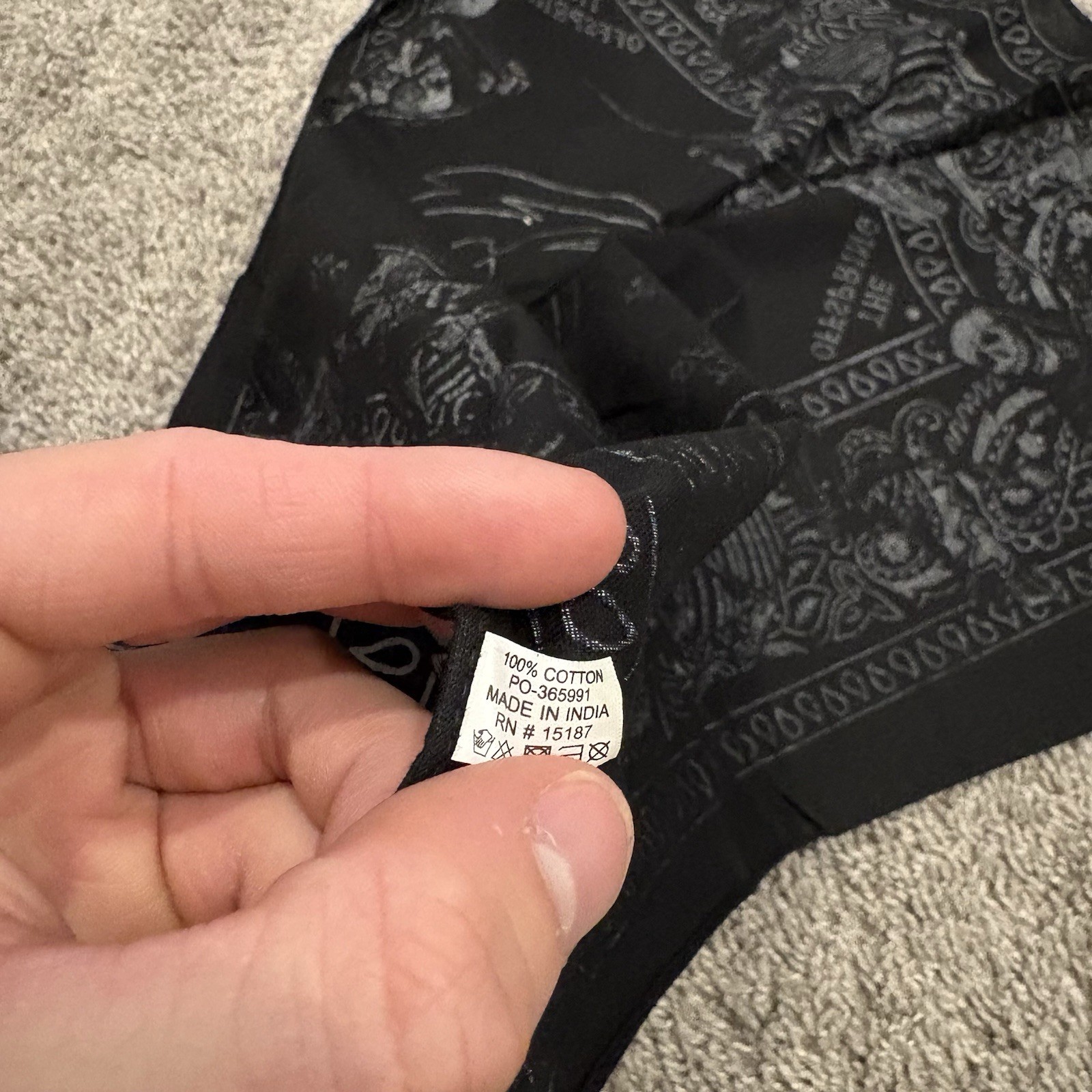 The Offspring rock Band 100% Cotton Bandana Skeletons Black Skull NEW OFF CENTER