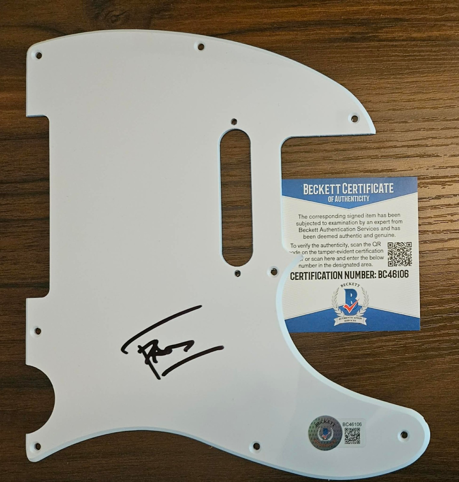 MIKE PATTON SIGNED PICKGUARD FAITH NO MORE AUTO LAST ONE! BECKETT BAS BC46106