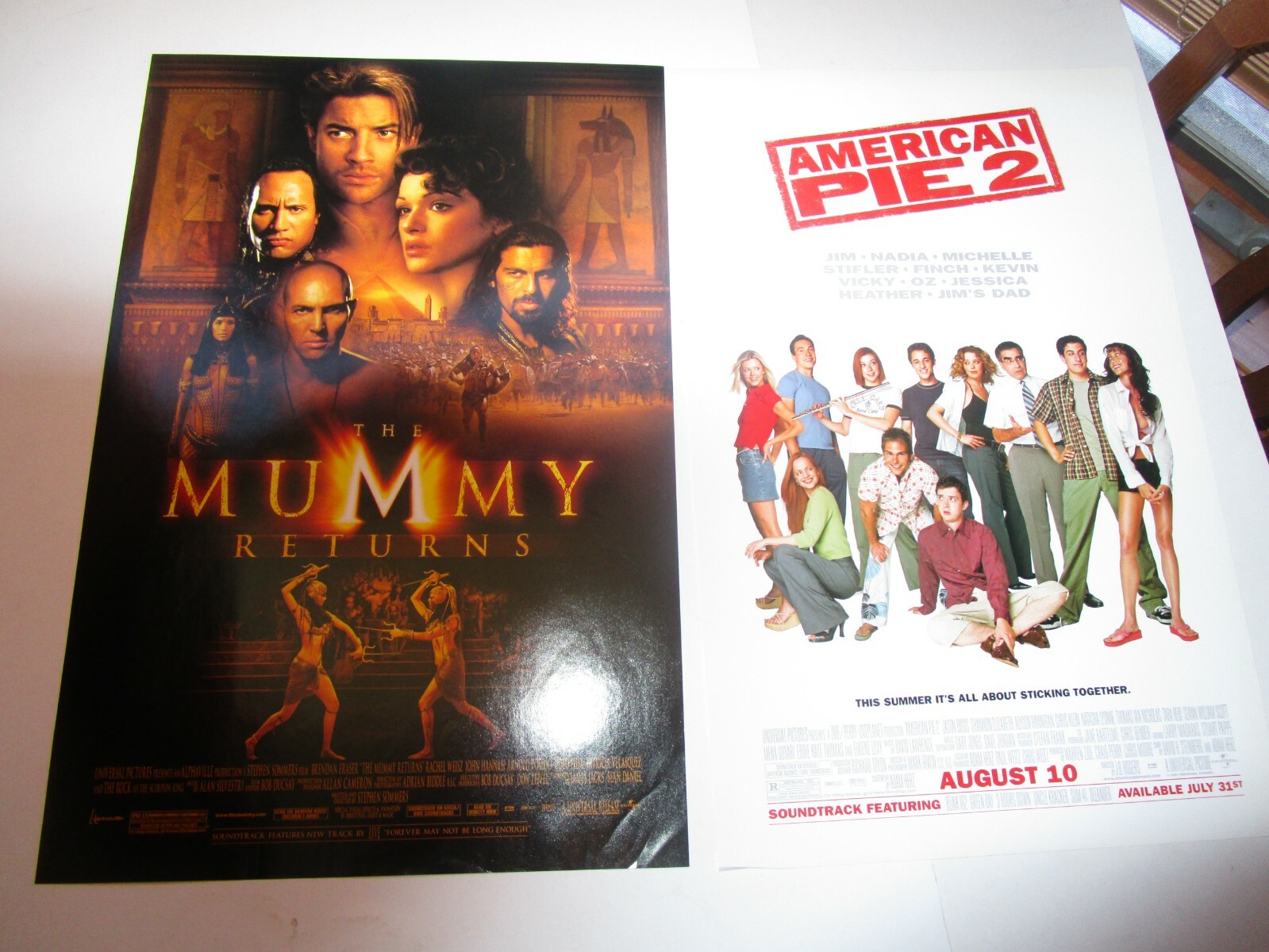 Original The Mummy Returns Poster (2001) + BONUS AMERICAN PIE 2 P565