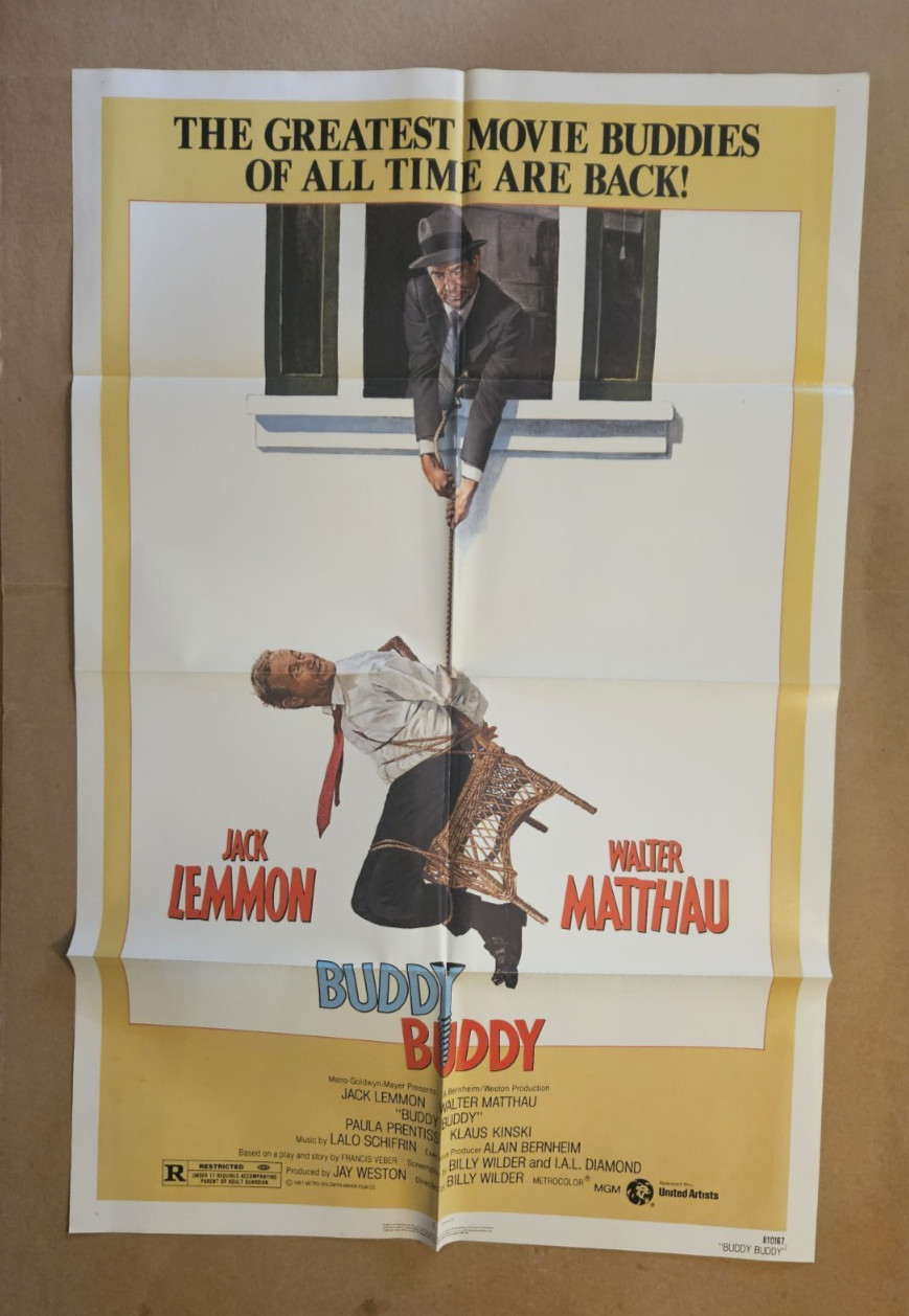 BUDDY BUDDY 1981 27×41 1-sheet poster REGULAR Jack Lemmon, Walter Matthau 810167