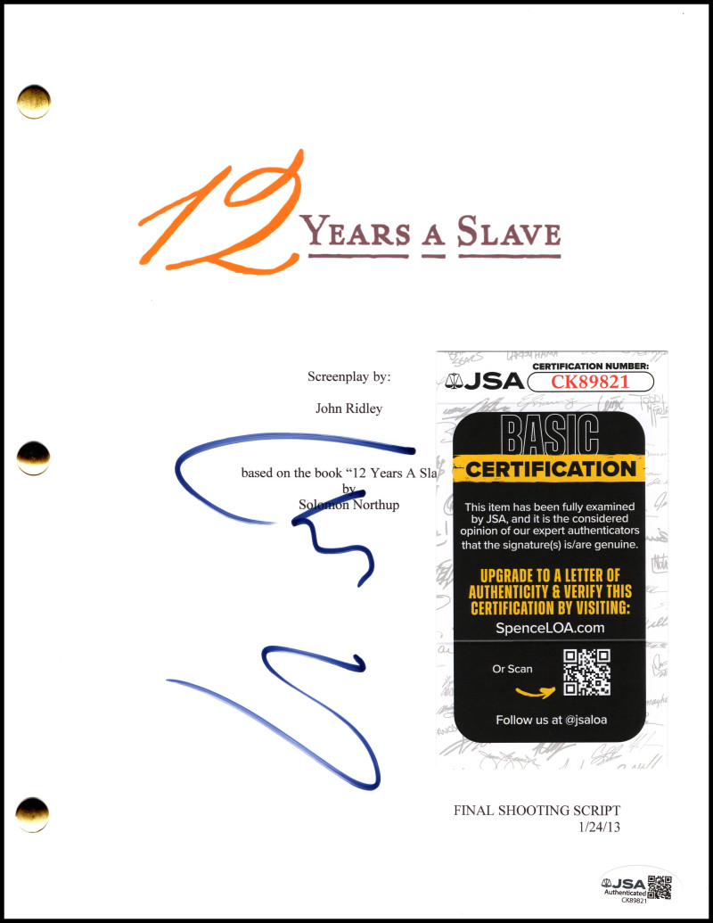 Chiwetel Ejiofor Signed Autograph 12 Years A Slave Script Screenplay JSA COA