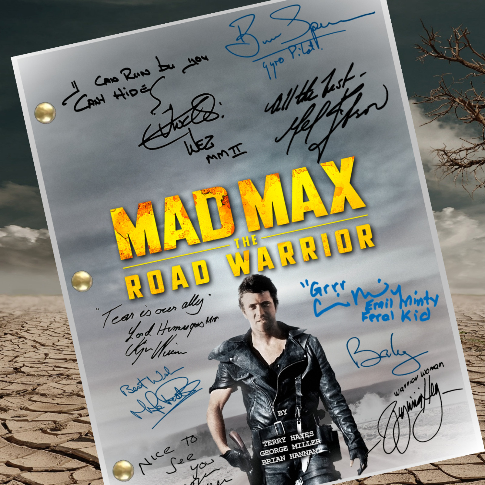 Mad Max 2 The Road Warrior Script Signed, Autographed Reprints, 95 Total Pages