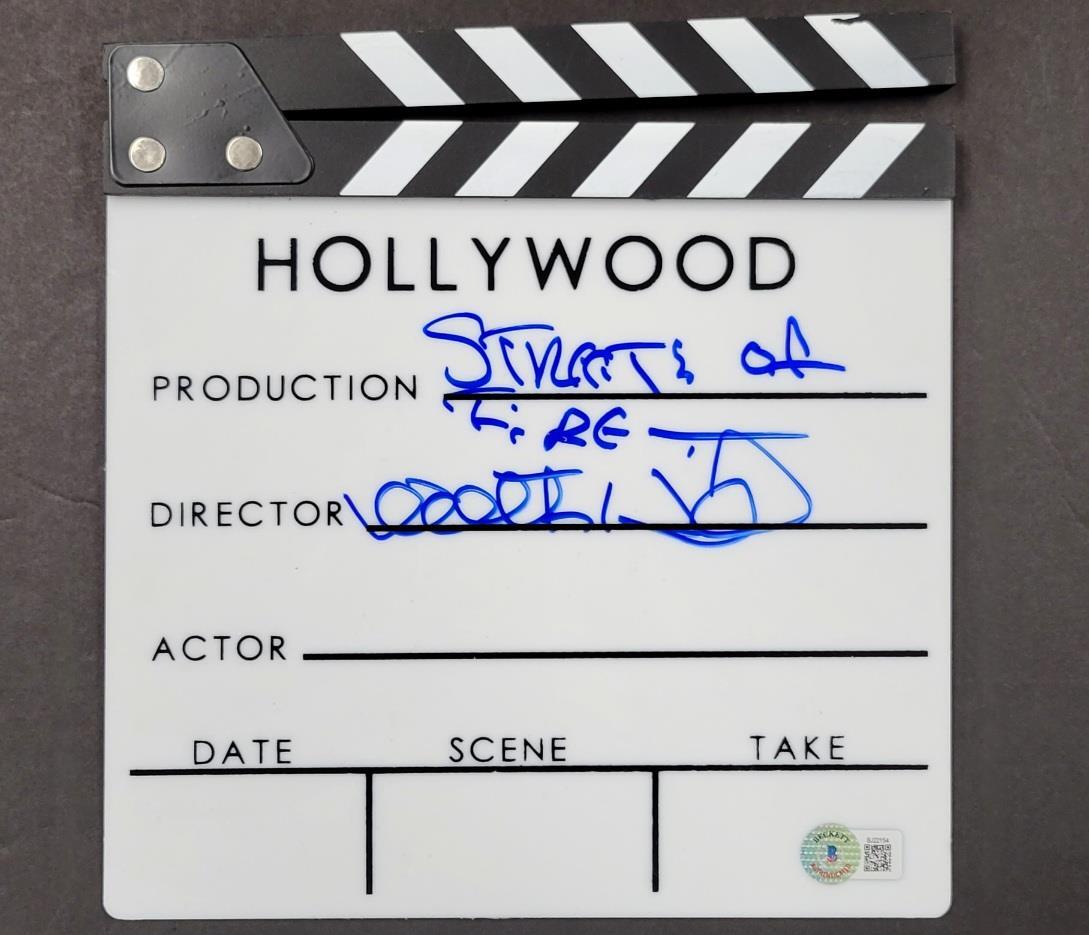 Walter Hill signed “Streets of Fire” Movie Director’s Clap Board Clapper ~ BAS