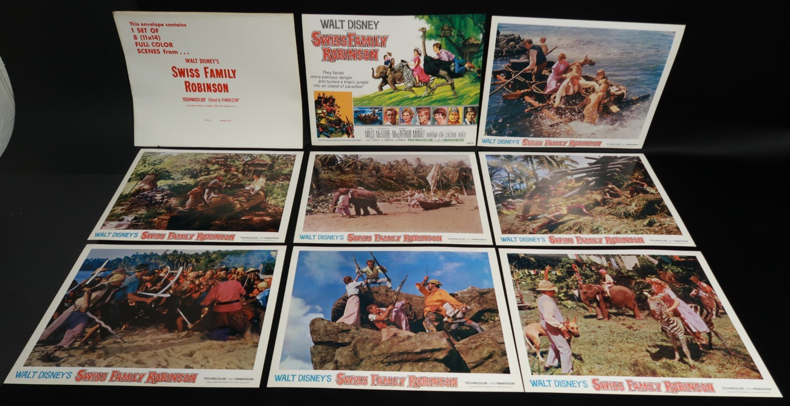 Swiss Family Robinson Lobby Cards 1975 Disney Stills Originals 11 x 14 NSS R75/4
