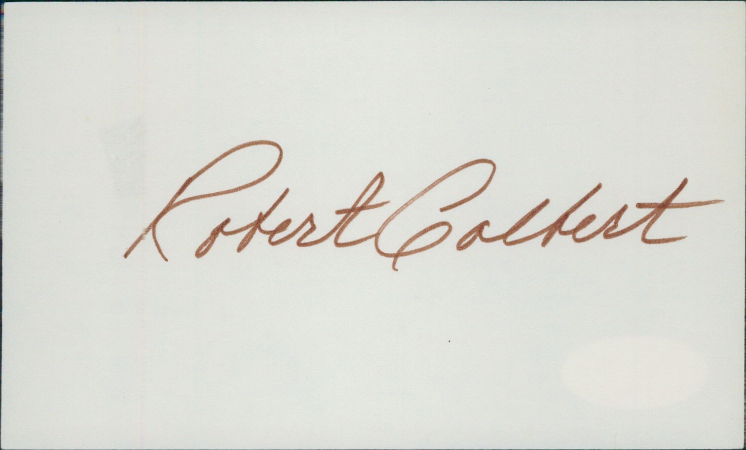 Robert Colbert Actor Signed 3×5 Index Card JSA Authenticated
