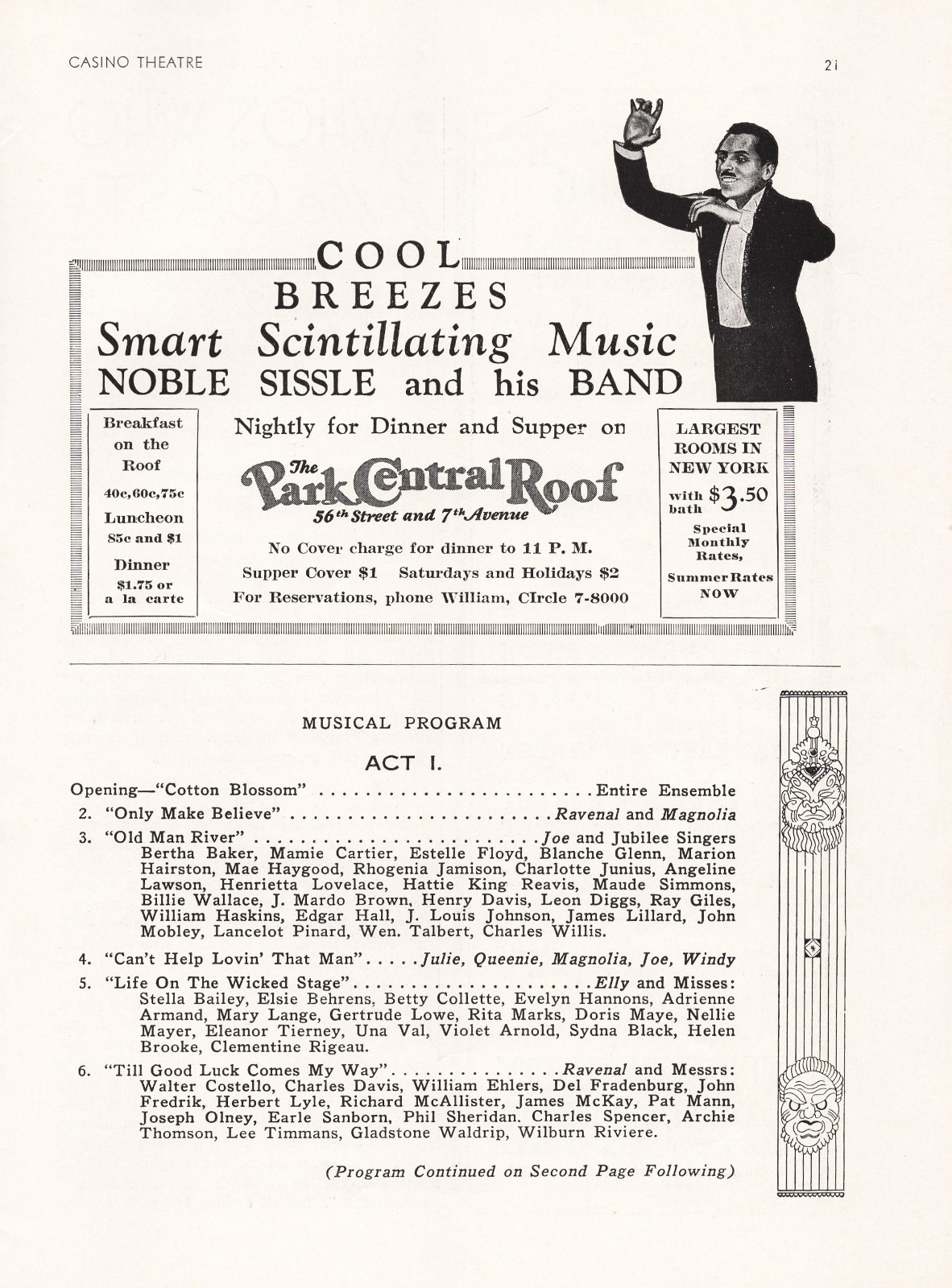 Florenz Ziegfeld “SHOW BOAT” Dennis King / Helen Morgan 1932 Broadway Playbill