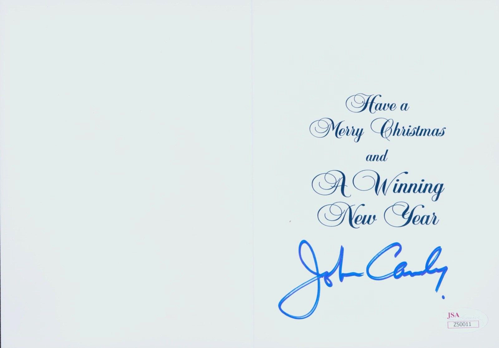 JOHN CANDY Signed Autograph Christmas Card JSA LOA HOME ALONE 2