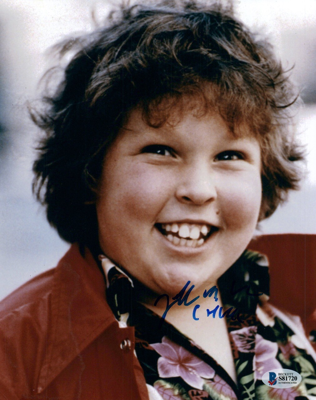 Jeff Cohen Signed Autograph 8×10 Photo Chunk The Goonies Beckett BAS COA