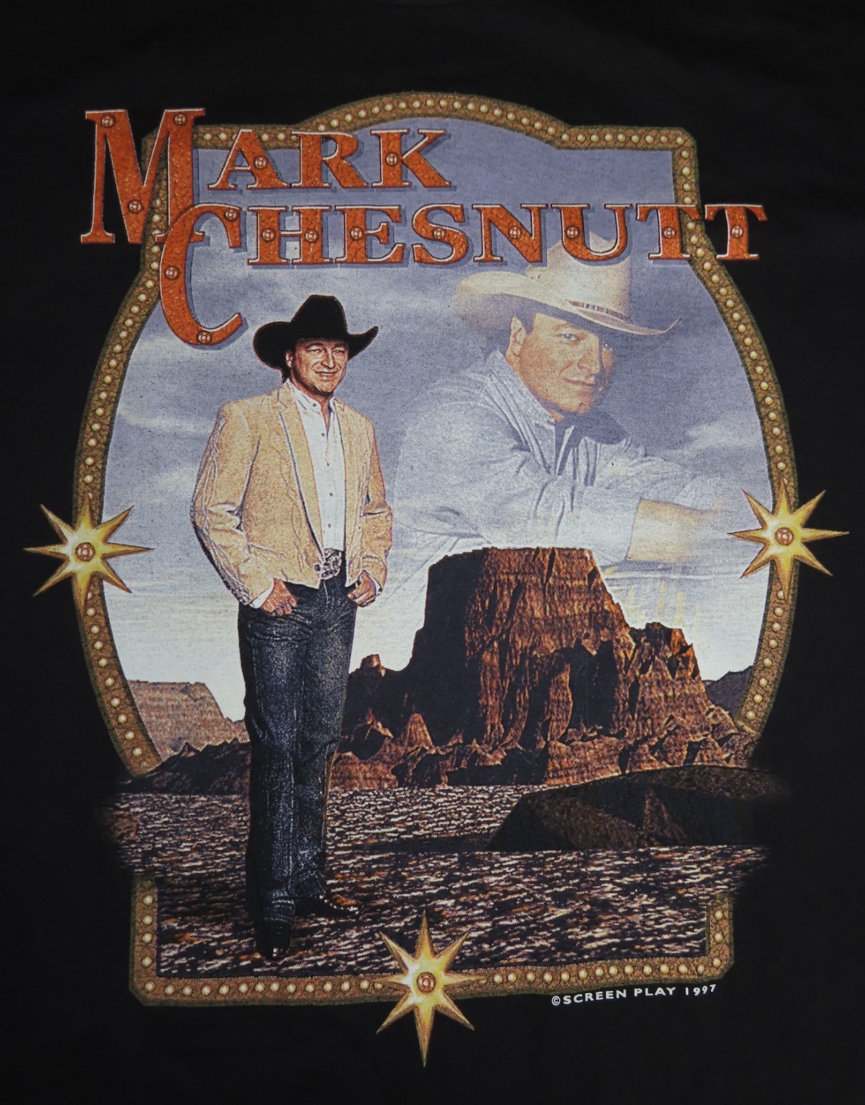1997 MARK CHESNUTT “Thank God for Believers” Concert Tour (XL) T-Shirt