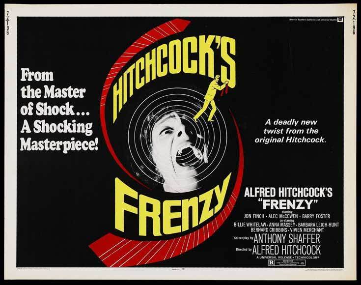FRENZY Movie POSTER 30×40 Jon Finch Barry Foster Barbara Leigh-Hunt Anna Massey