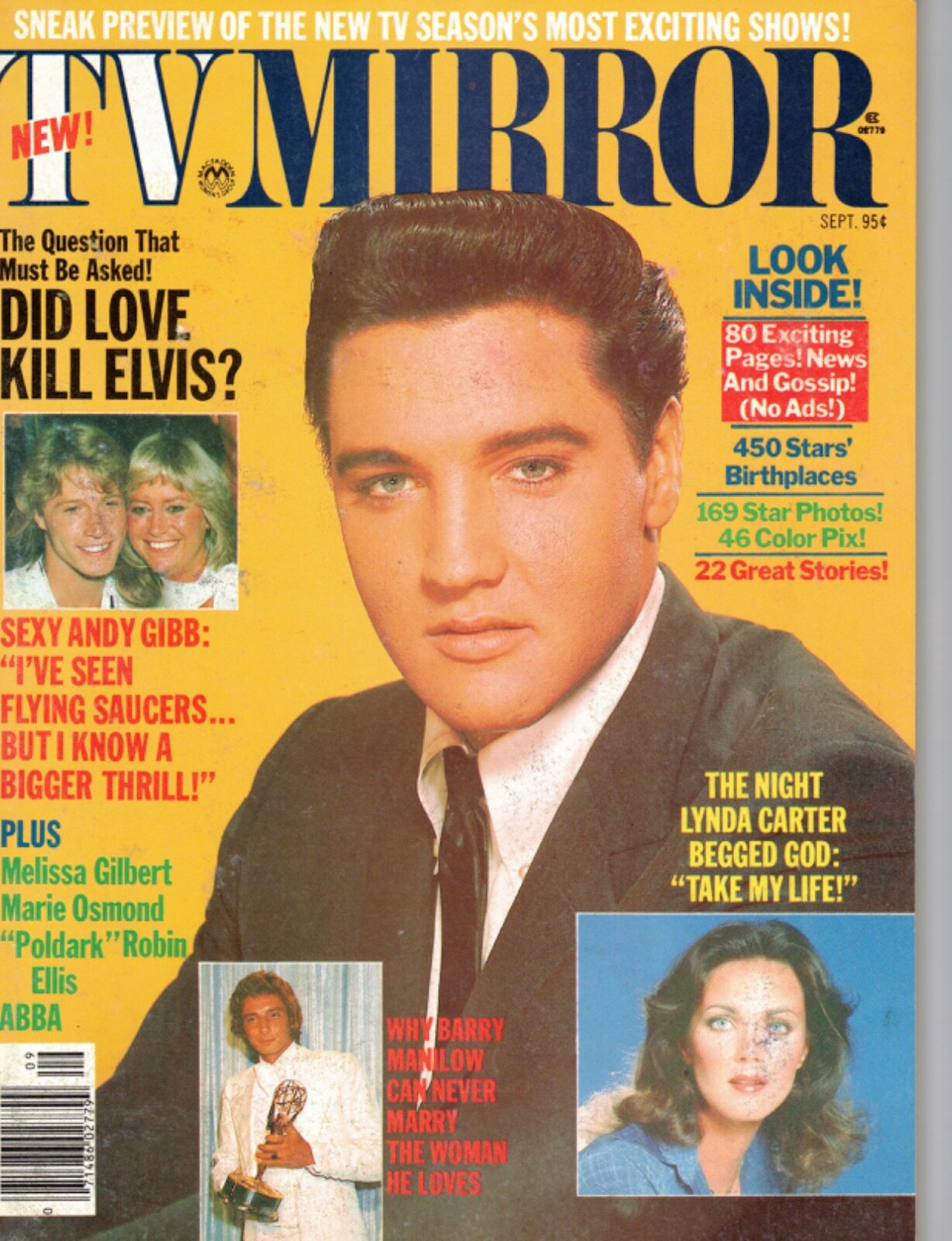 Tv Mirror Magazine September 1978 Elvis Presley Lynda Carter Barry Manilow