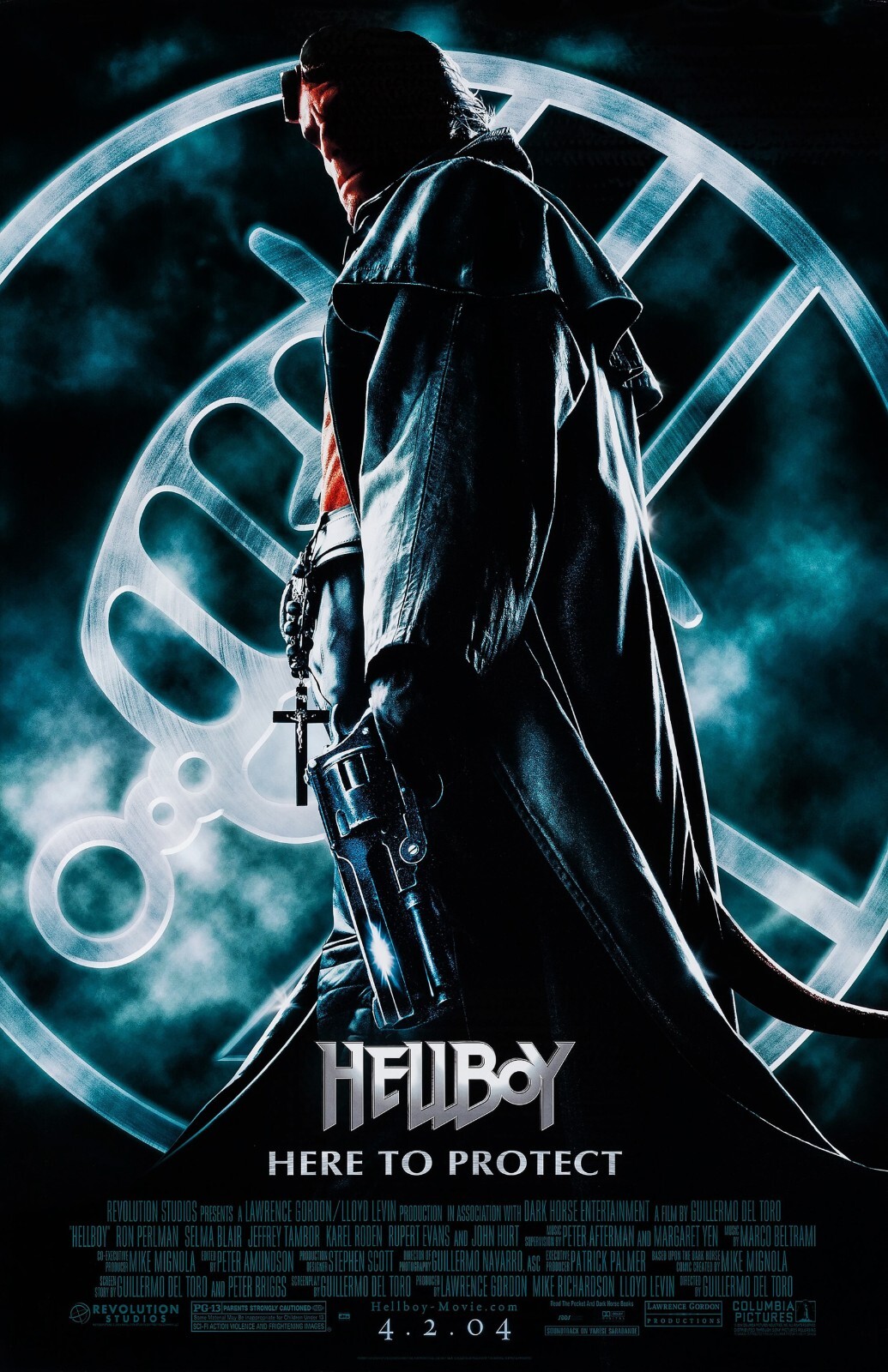 Hellboy movie poster : 11″ x 17″ (C) : Ron Perlman, Hellboy poster