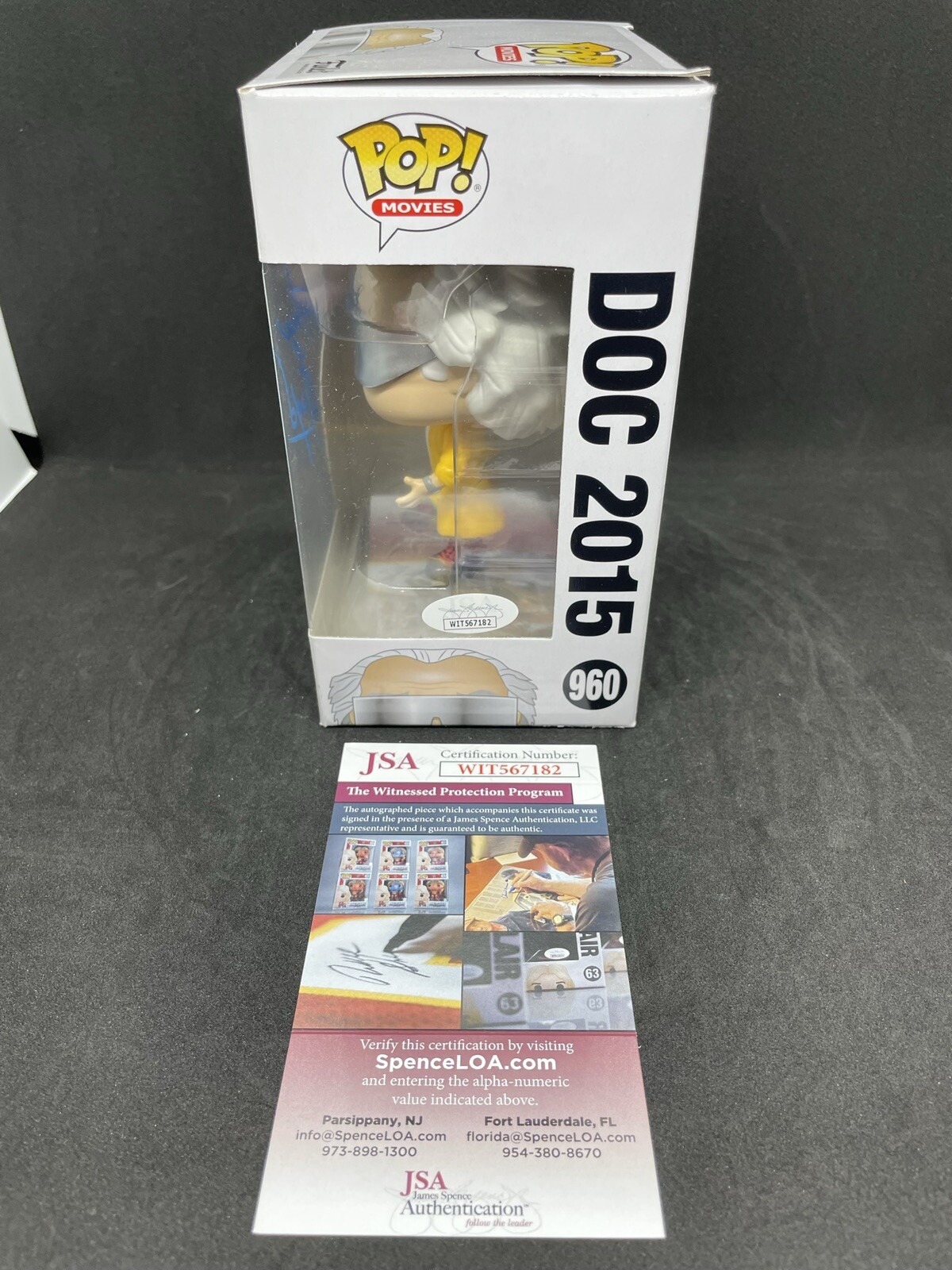 Christopher Lloyd Signed Back To The Future Doc 2015 Funko POP #960 BTTF JSA