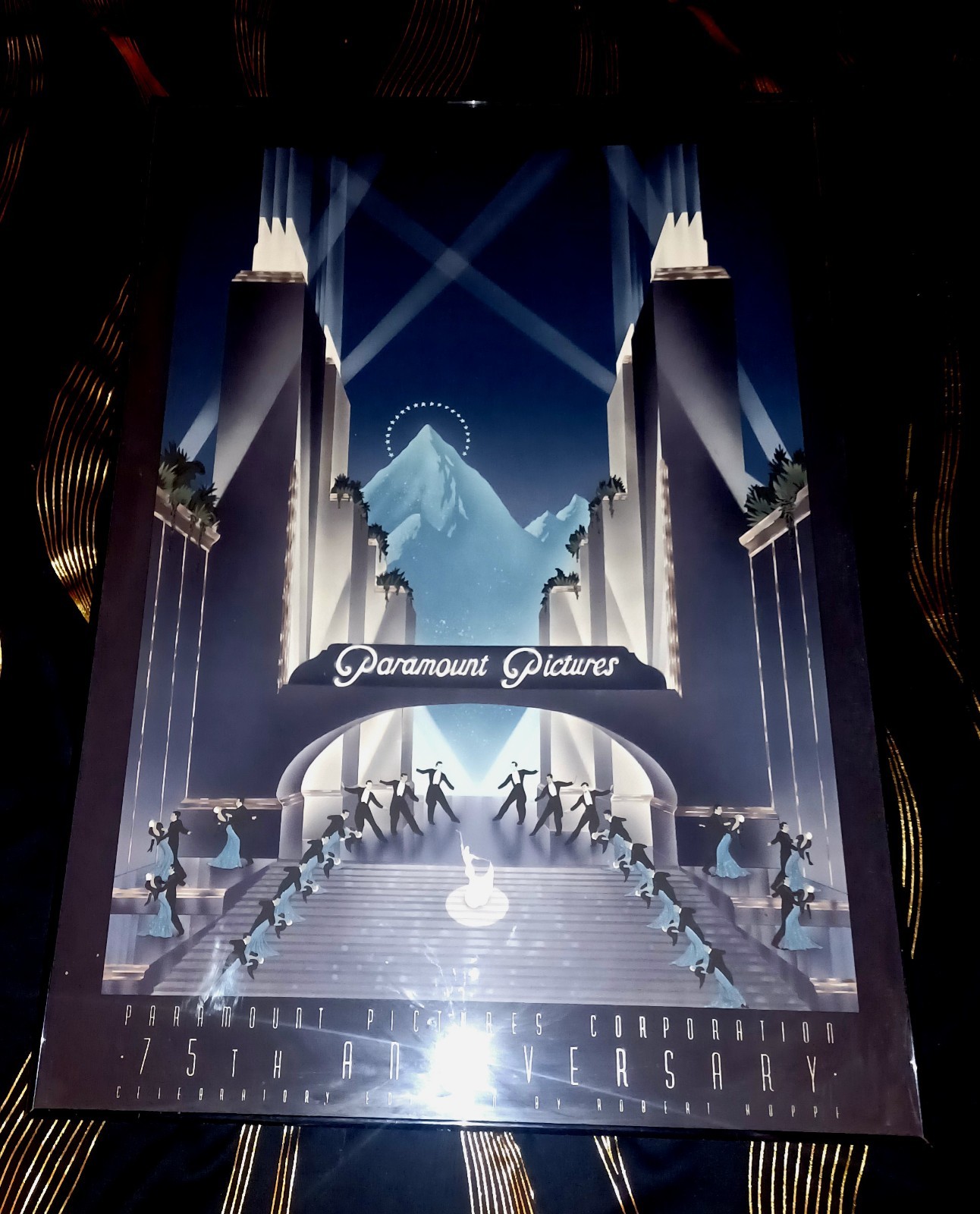 Robert Hoppe “Paramount Pictures 75th Anniversary” Art Deco Litho Print; 1988