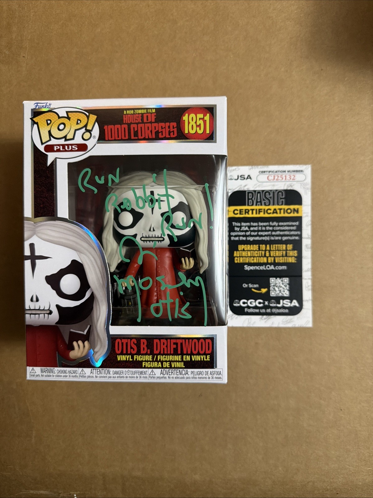 Bill Moseley Signed/Autographed Otis B. Driftwood Funko Pop! JSA COA.