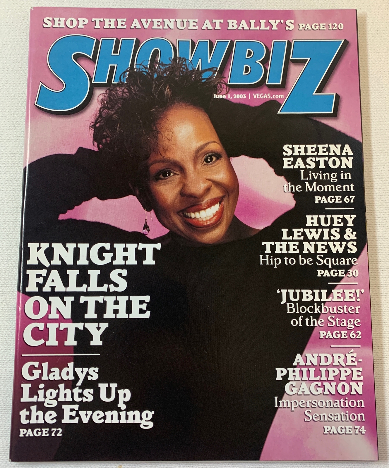 June 1, 2003 SHOWBIZ~Gladys Knight,Sheena Easton,Huey Lewis+The News, more