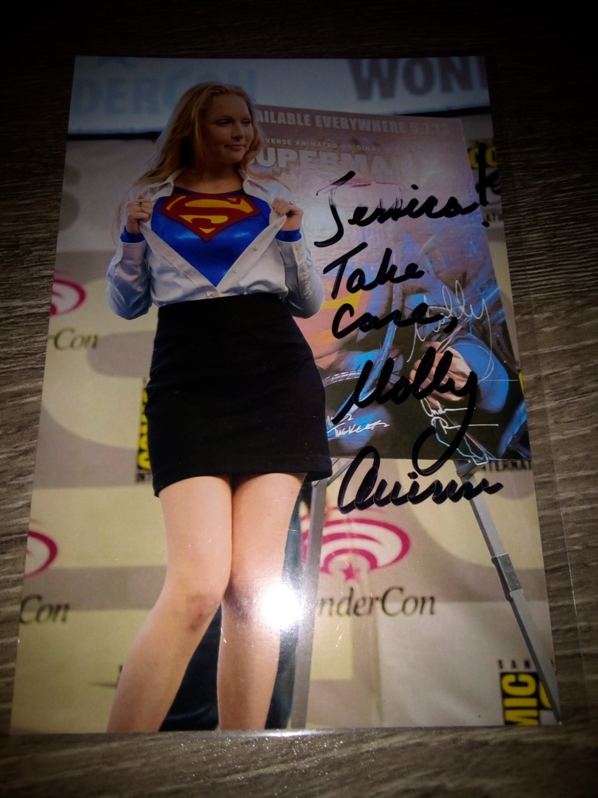 AUTOGRAPHED: MOLLY C. QUINN-SIGNED 4×6 COLOR PHOTO CASTLE Winx Club SUPERGIRL S