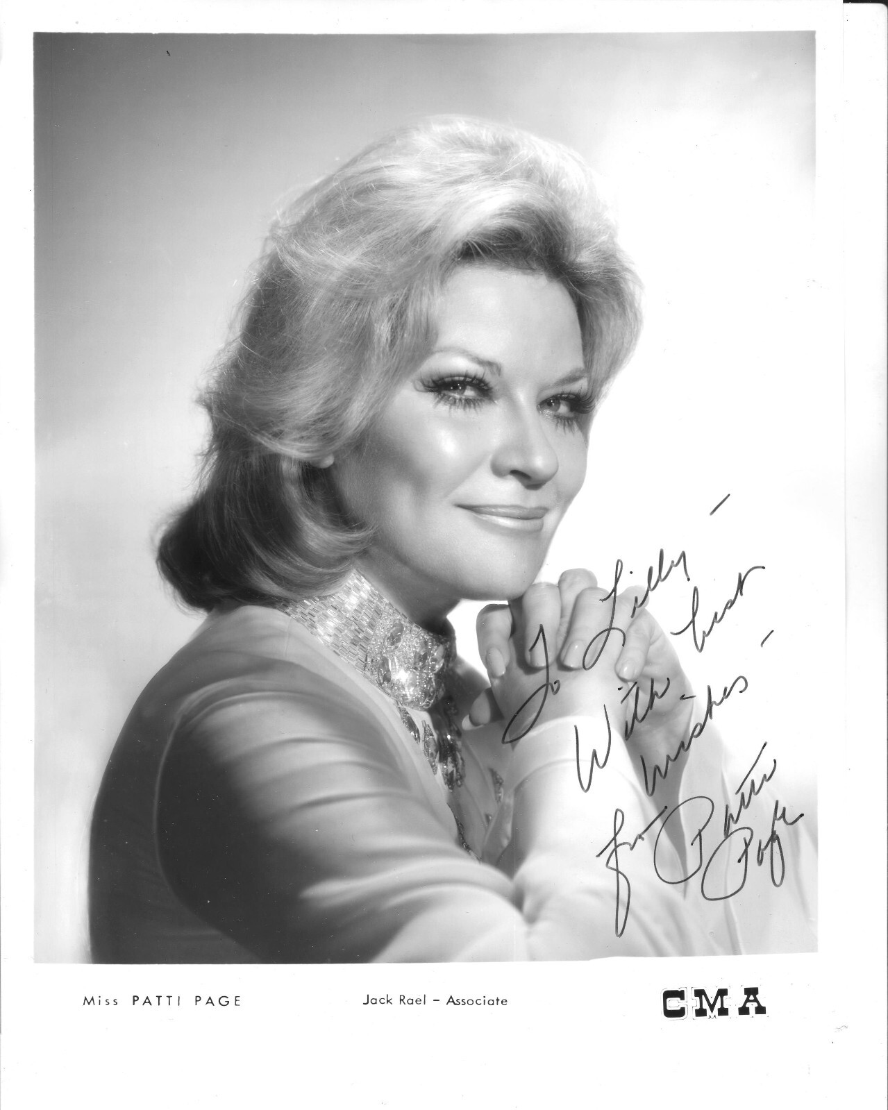 us.PATTI PAGE Autograph authentic hand signed photo 8×10″ inch / 20×25 cm (#3)