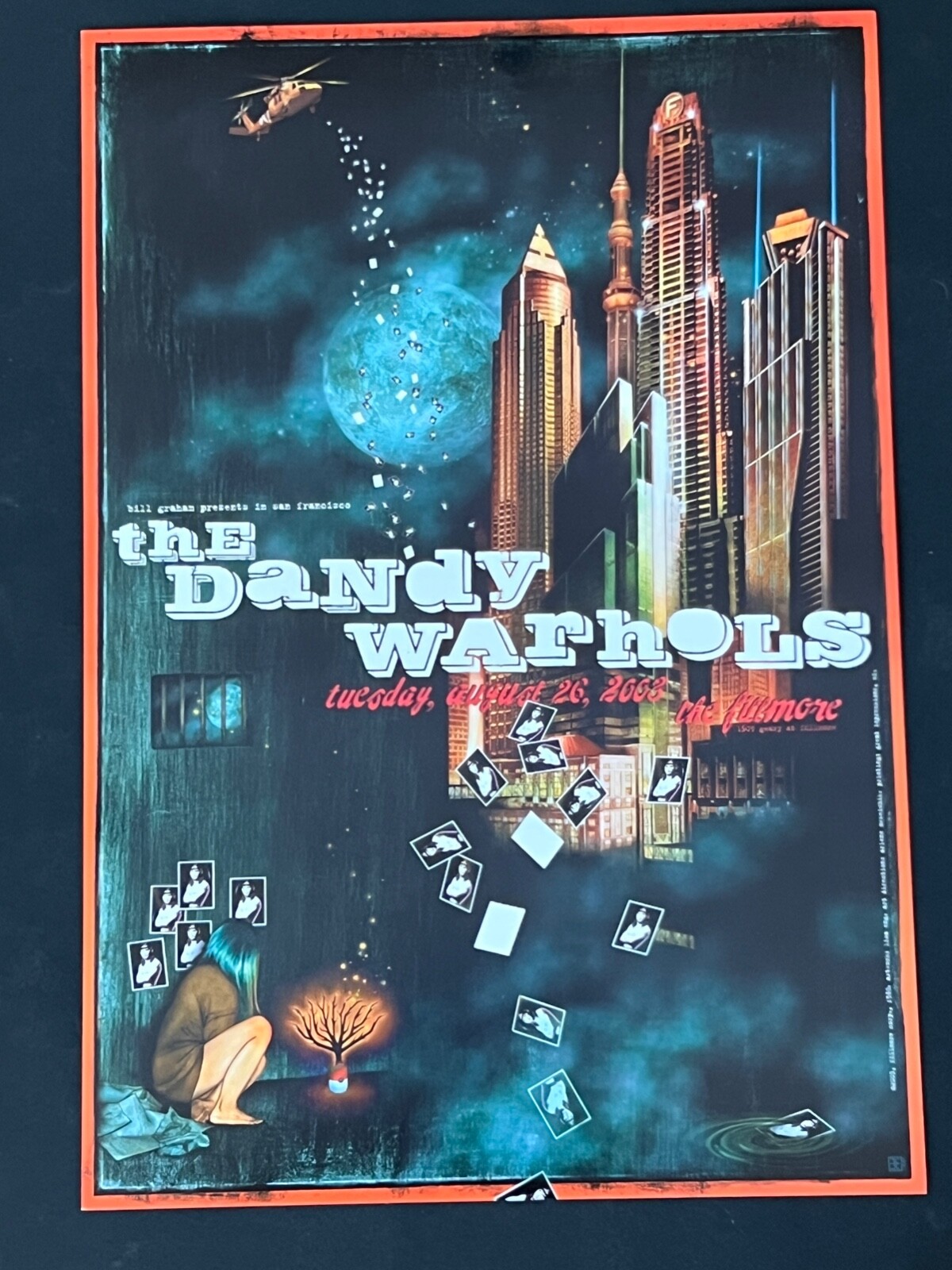 The Dandy Warhols Original Concert Poster 2003 Dark City Tree of Life Fillmore