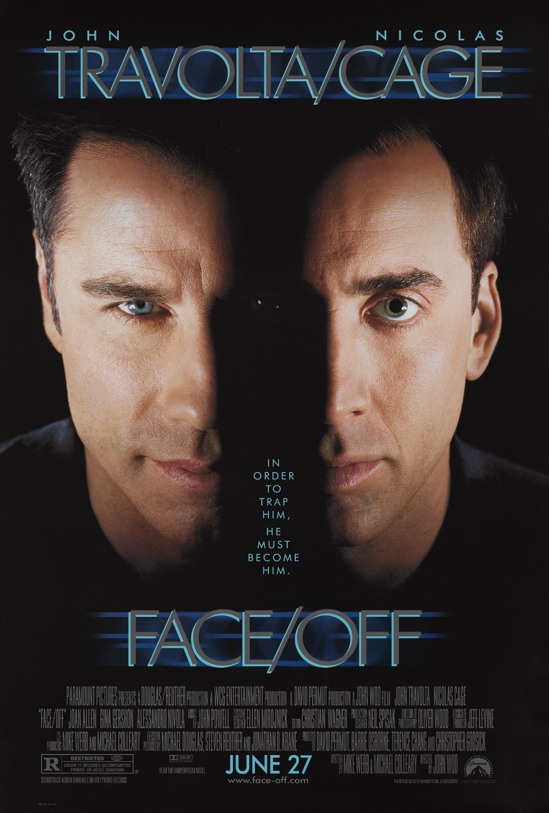 Face Off movie poster – 11″ x 17″ John Travolta, Nicolas Cage