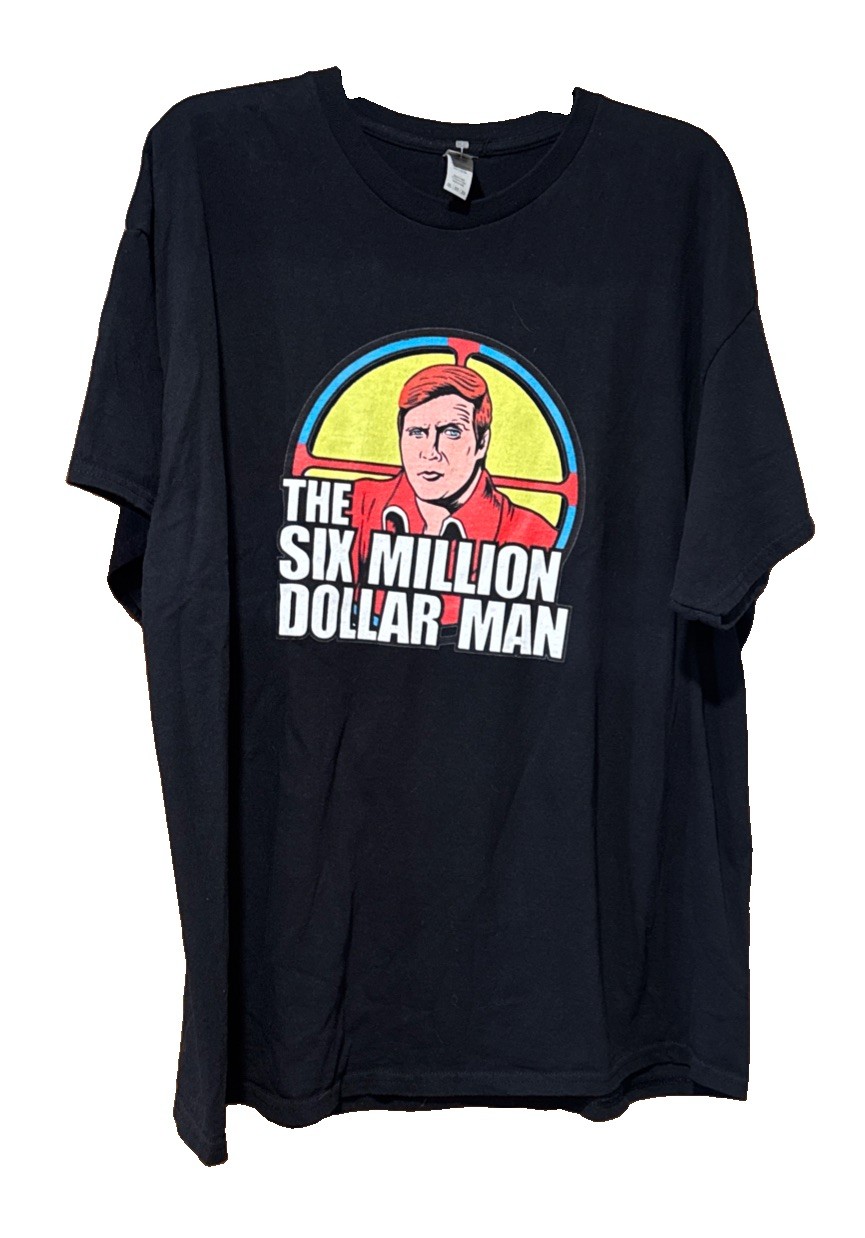 Six Million Domlar Man T Shirt XXL adult Short Sleeve 100% Cotton