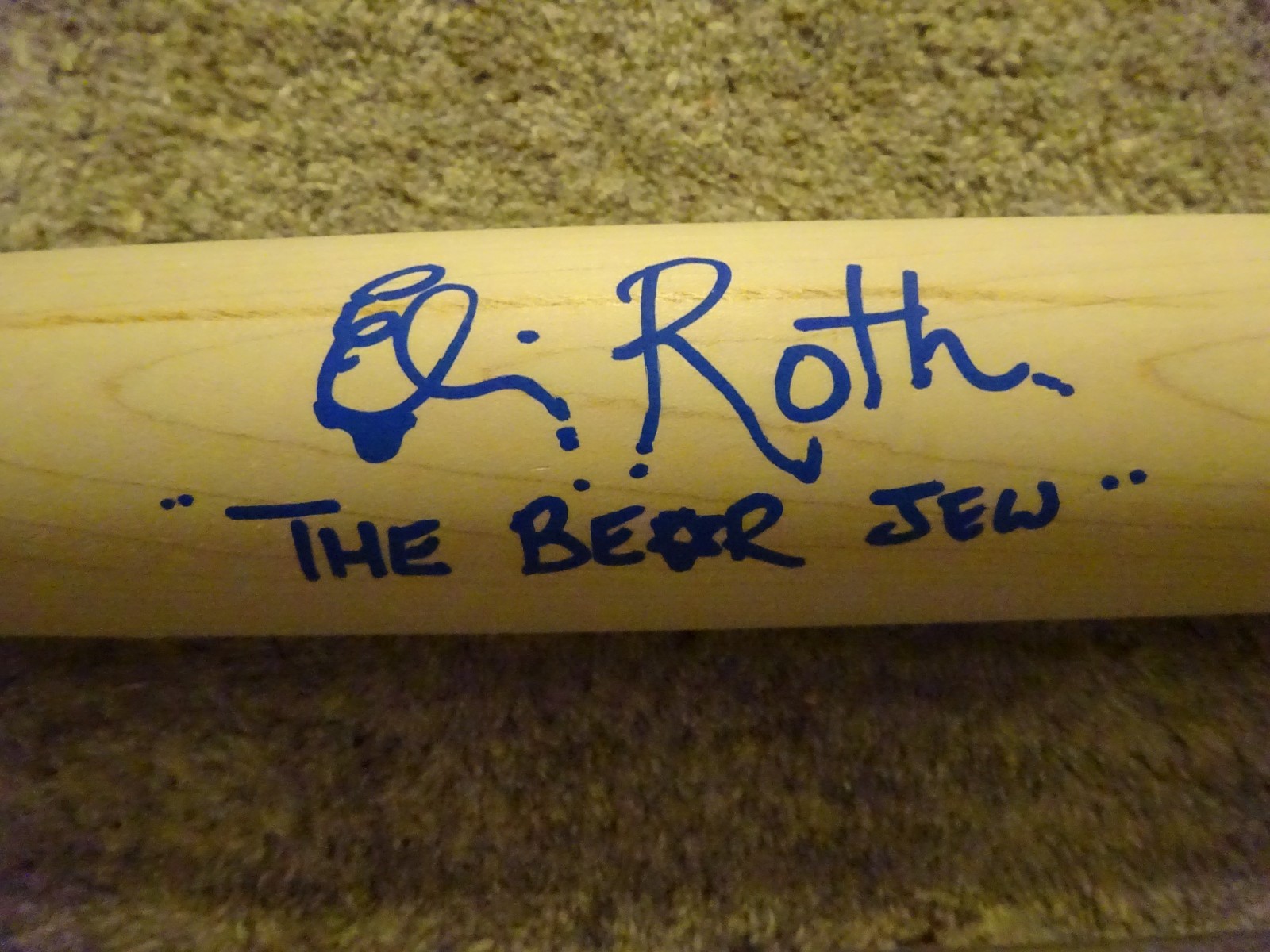 Signed Eli Roth Autographed Inglourious Basterds Baseball Bat Beckett BAS COA