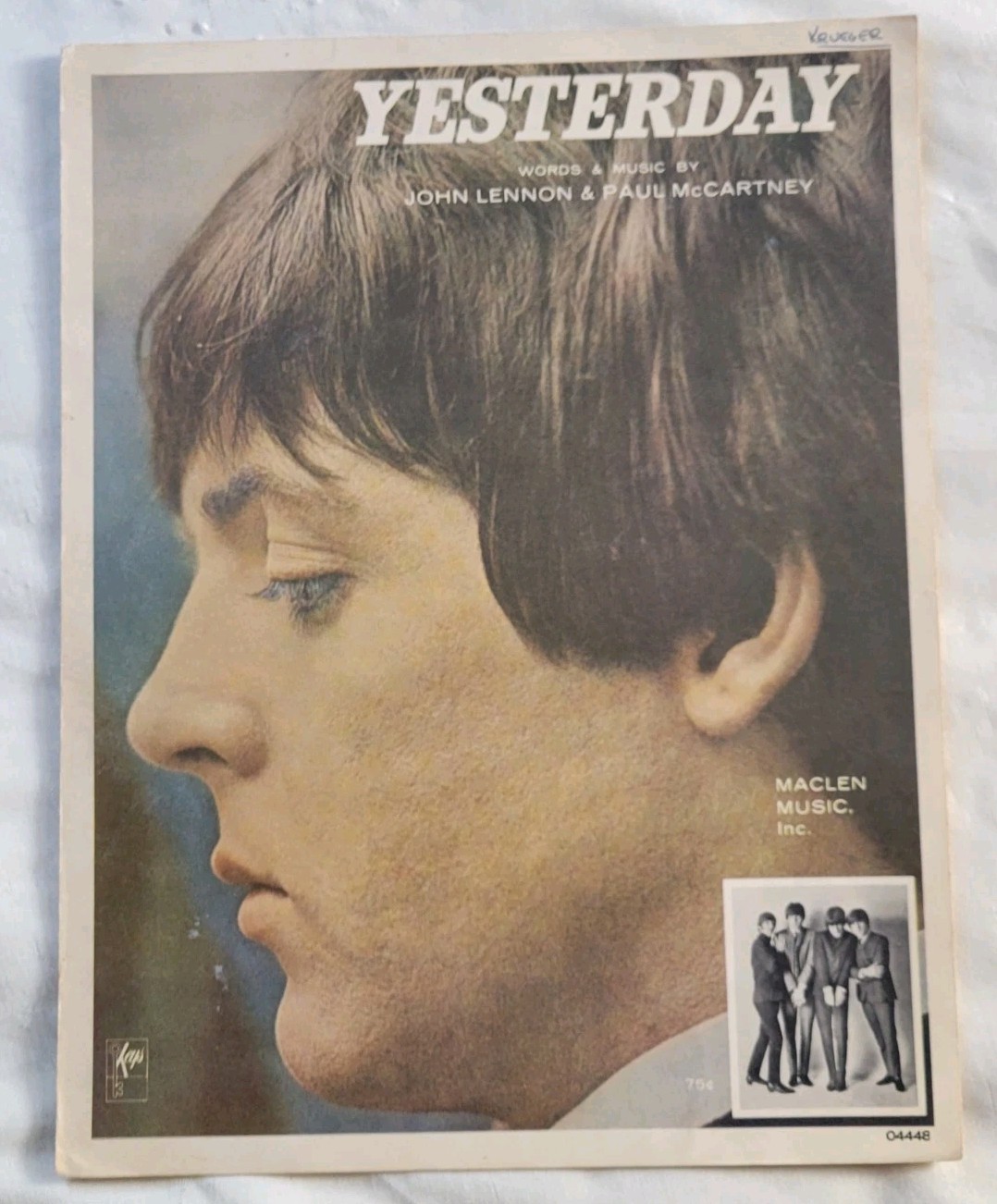 The Beatles 1960-70’s Sheet Music Lot Of 5 – All My Loving-Something-Yesterday,+
