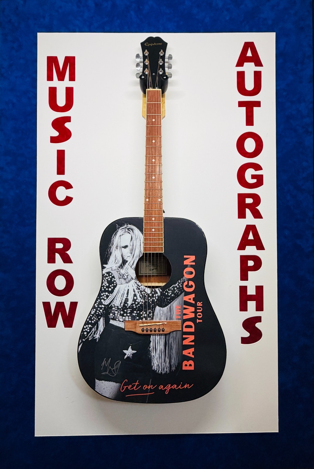 MIRANDA LAMBERT Signed Autograph Acoustic Epiphone Guitar w/graphics GRAD LOA