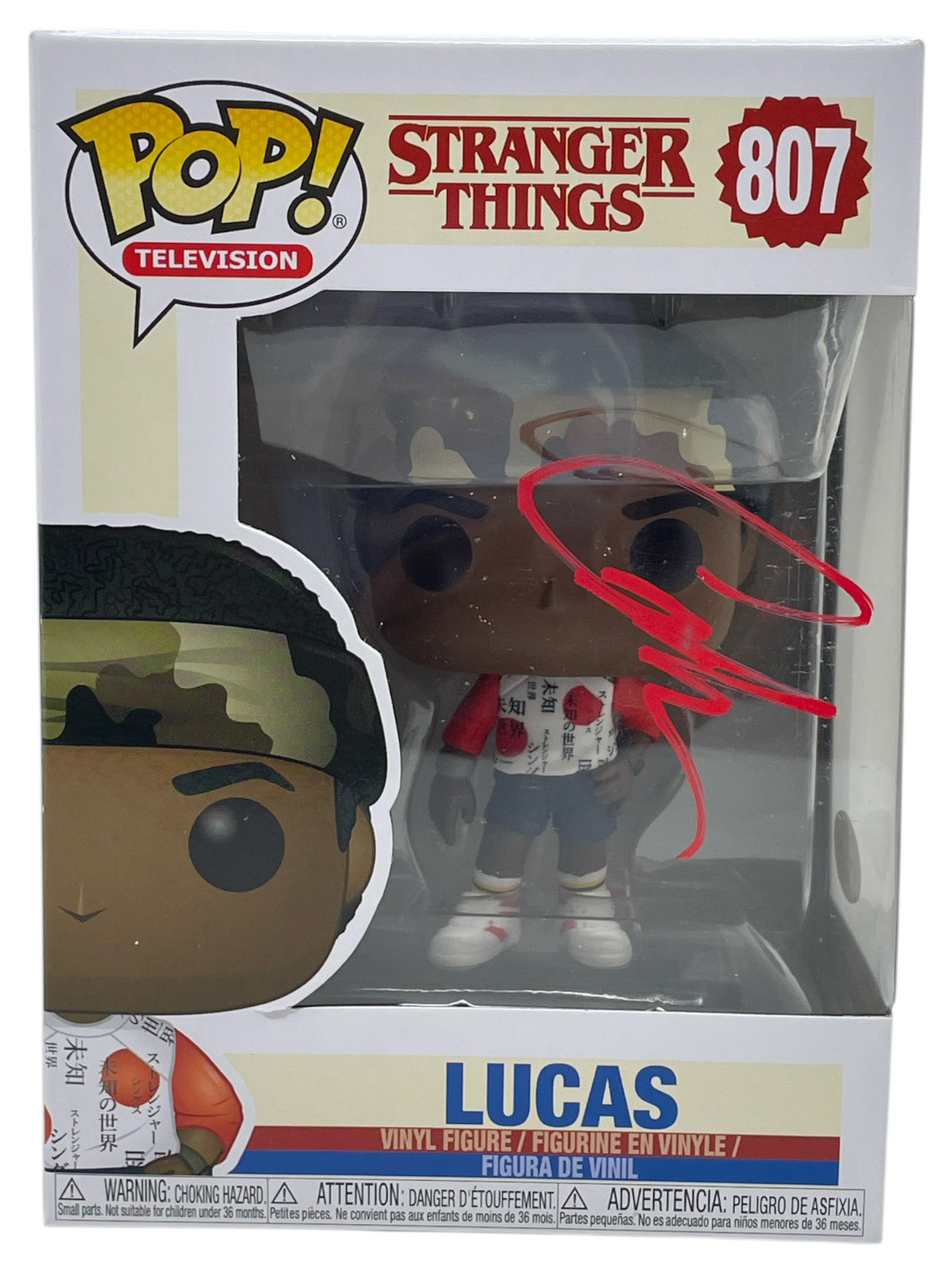 Caleb McLaughlin Stranger Things Signed Autograph Lucas Funko Pop 807 ACOA COA