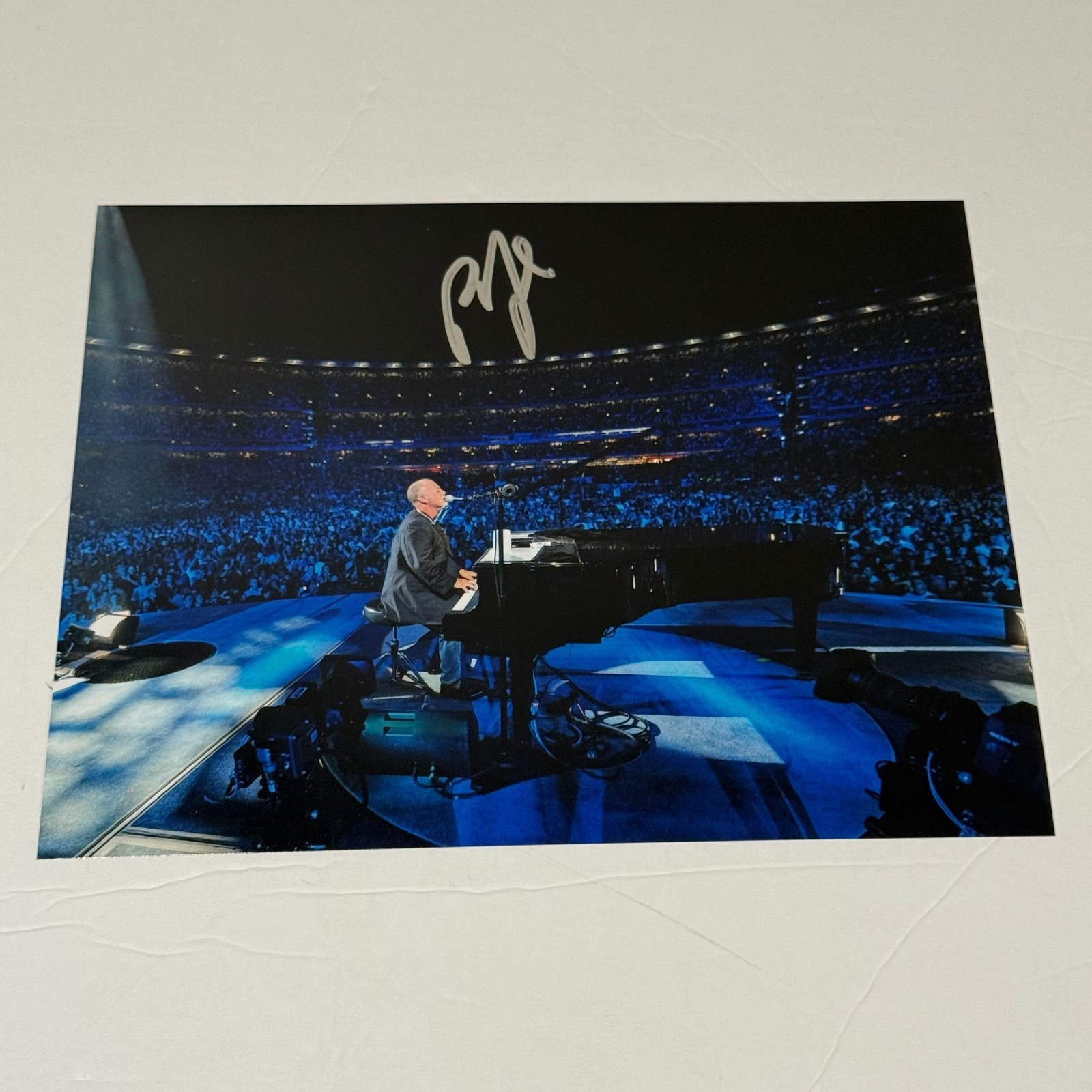 Billy Joel Autographed Piano Man Shea Stadium Mets Concert 8×10 Photo