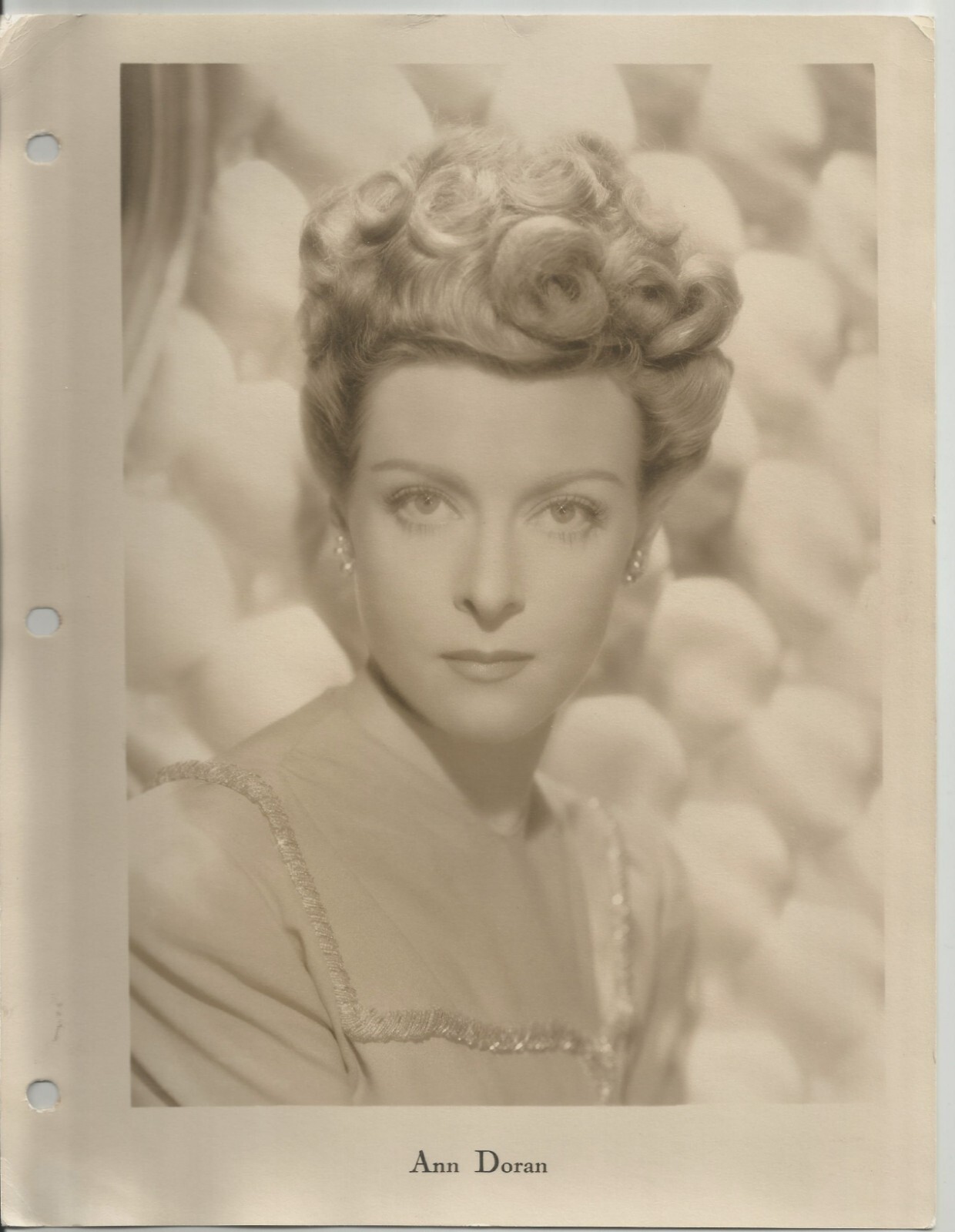 Ann Doran 1940s STUDIO Portrait 8.25×10.75 Original KEYBOOK Matte Finish