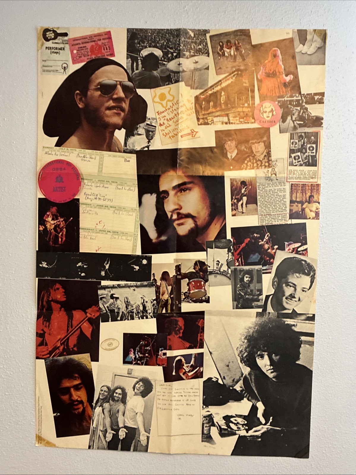 Grand Funk Railroad 1972 Original Album Insert Poster 34×23 Vintage
