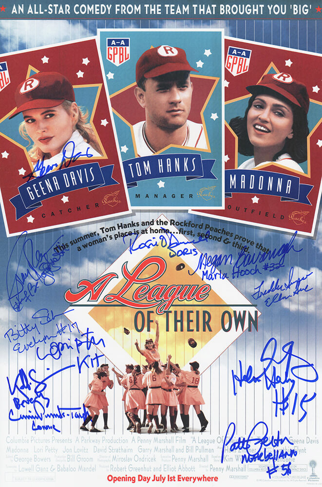 A League Of Their Own Cast Signed 11×17 Movie Poster (11 Autos & 10-INS) -SS COA