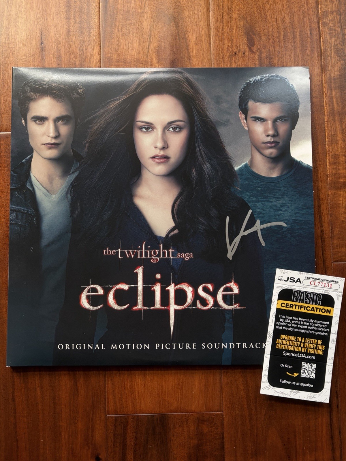 Kristen Stewart Signed Twilight Vinyl JSA COA Autograph PROOF