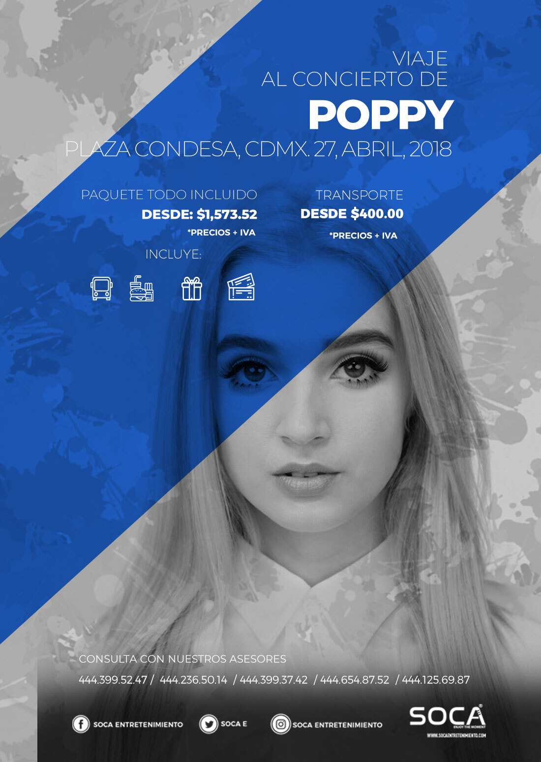 POPPY 2018 MEXICO CITY CONCERT POSTER – Electropop, Synth-pop, Ambient