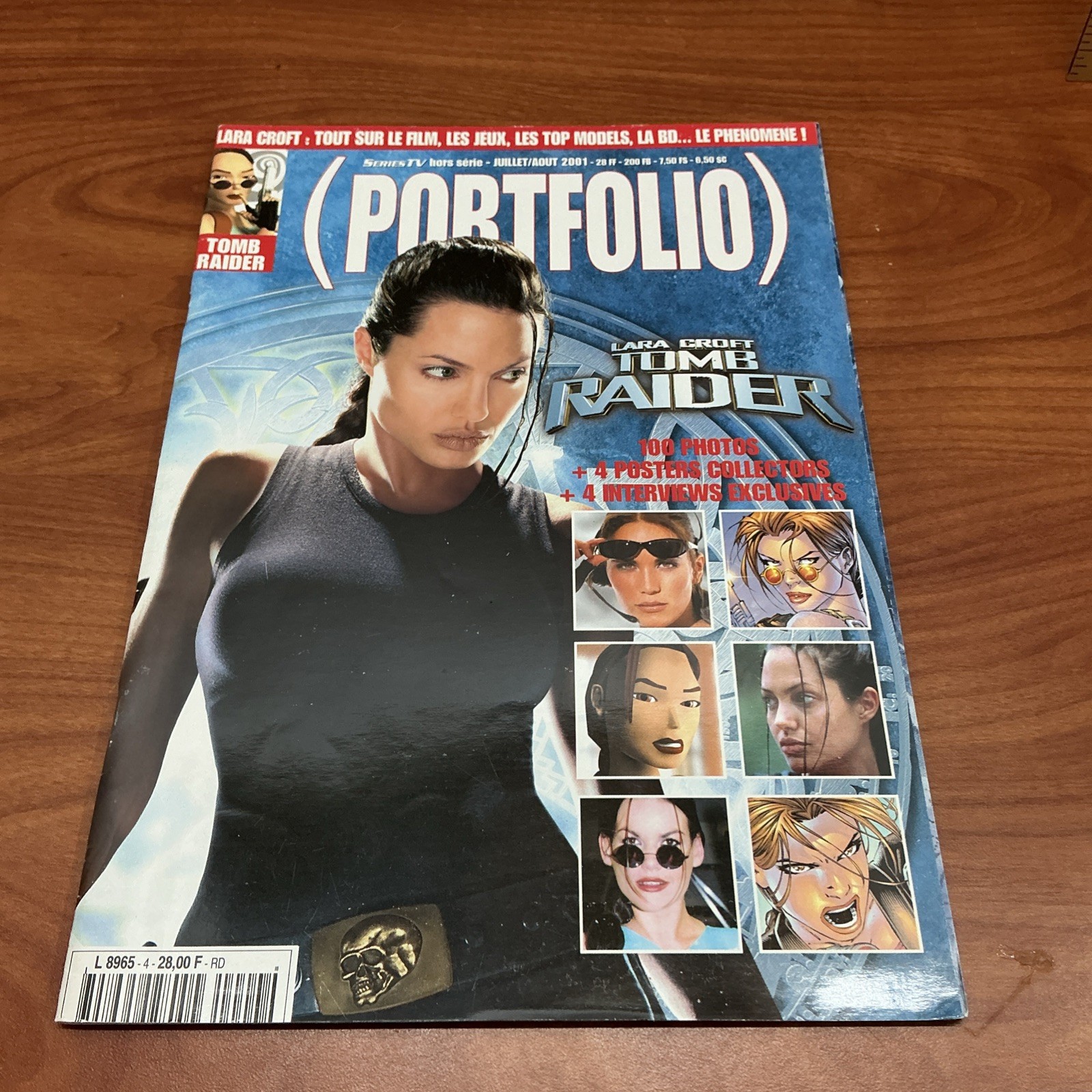 LARA CROFT ANGELINA JOLIE TOMB RAIDER vintage 2001 SPECIAL magazine 4 poster