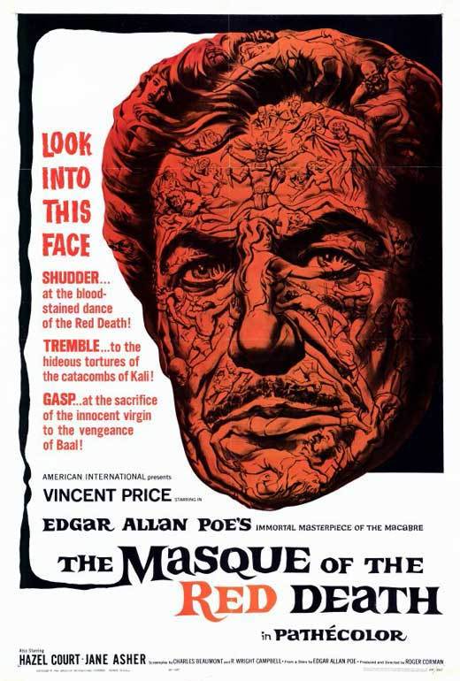 MASQUE OF THE RED DEATH Movie POSTER 27×40 Vincent Price Hazel Court Jane Asher